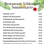 Restaurant Schlossgut Münsingen Sommerkarte